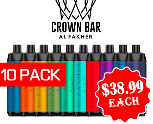 ALFAKHER CROWN BAR – 8000 PUFFS – 10 PACK ALFAKHER CROWN BAR – 8000 PUFFS – 10 PACK