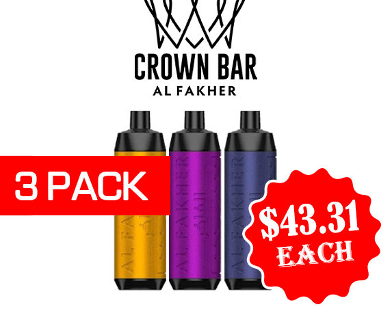 ALFAKHER CROWN BAR – 8000 PUFFS – 3 PACK