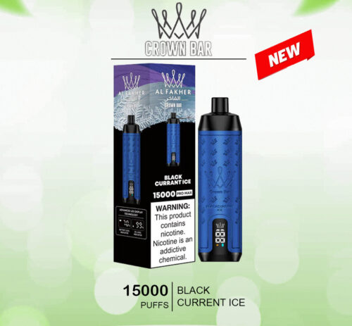 ALFAKHER CROWN BAR - BLACK CURRENT ICE - 15000 PUFFS