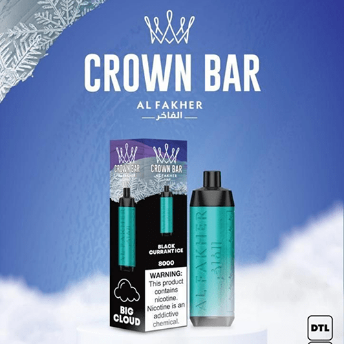ALFAKHER CROWN BAR BLACKCURRANT ICE - 8000 PUFFS ALFAKHER CROWN BAR BLACKCURRANT ICE - 8000 PUFFS
