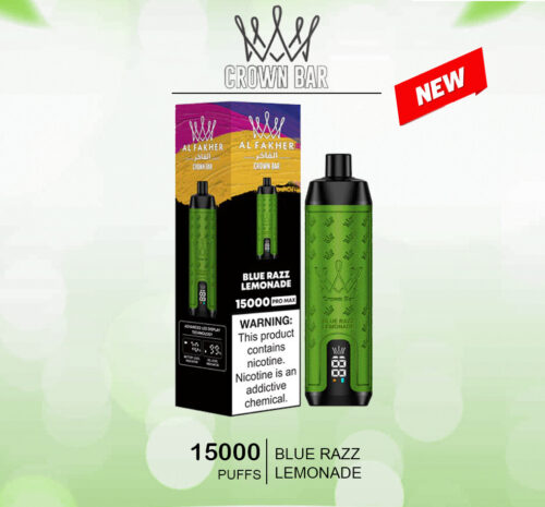 ALFAKHER CROWN BAR - BLUE RAZZ LEMONADE - 15000 PUFFS