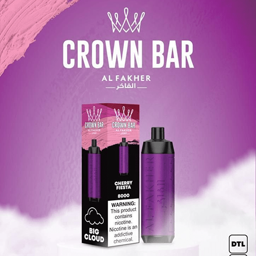 ALFAKHER CROWN BAR CHERRY RASPBERRY - 8000 PUFFS ALFAKHER CROWN BAR CHERRY RASPBERRY - 8000 PUFFS
