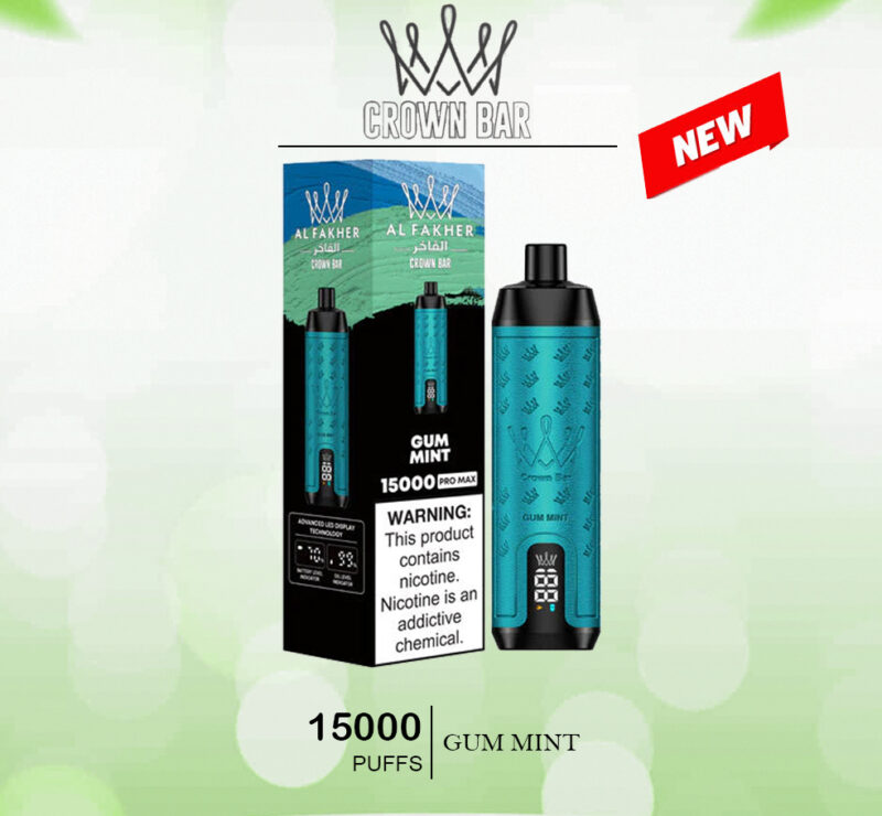 ALFAKHER CROWN BAR - GUM MINT - 15000 PUFFS