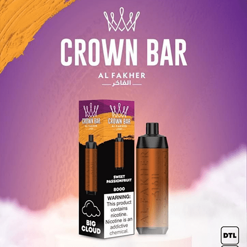 ALFAKHER CROWN BAR SWEET PASSIONFRUIT - 8000 PUFFS