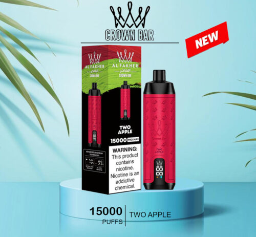 ALFAKHER CROWN BAR - TWO APPLE - 15000 PUFFS