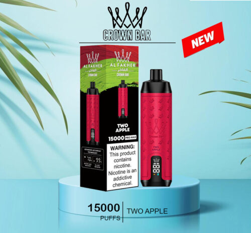 ALFAKHER CROWN BAR - TWO APPLE - 15000 PUFFS