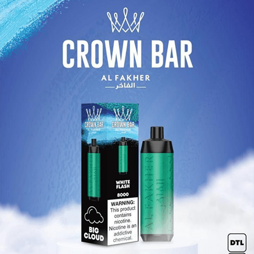 ALFAKHER CROWN BAR WHITE FLASH - 8000 PUFFS | IGET Australia