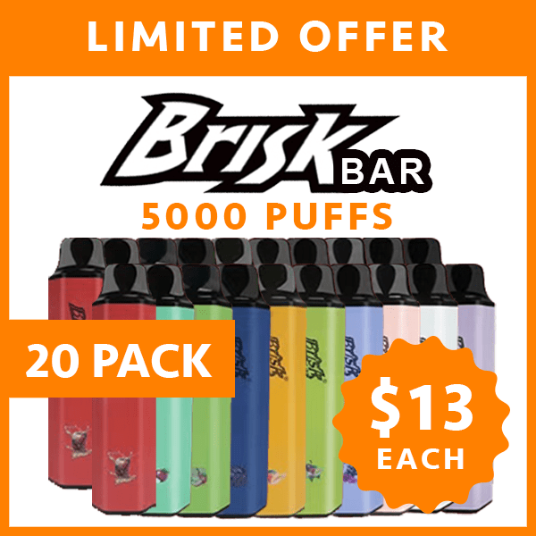 BRISK BAR – 5000 PUFFS – 20 PACK BRISK BAR – 5000 PUFFS – 20 PACK