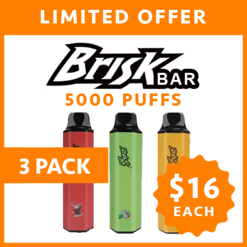 BRISK BAR – 5000 PUFFS – 3 PACK BRISK BAR – 5000 PUFFS – 3 PACK