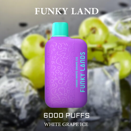 FUNKY LAND WHITE GRAPE ICE - 6000 PUFFS FUNKY LAND WHITE GRAPE ICE - 6000 PUFFS
