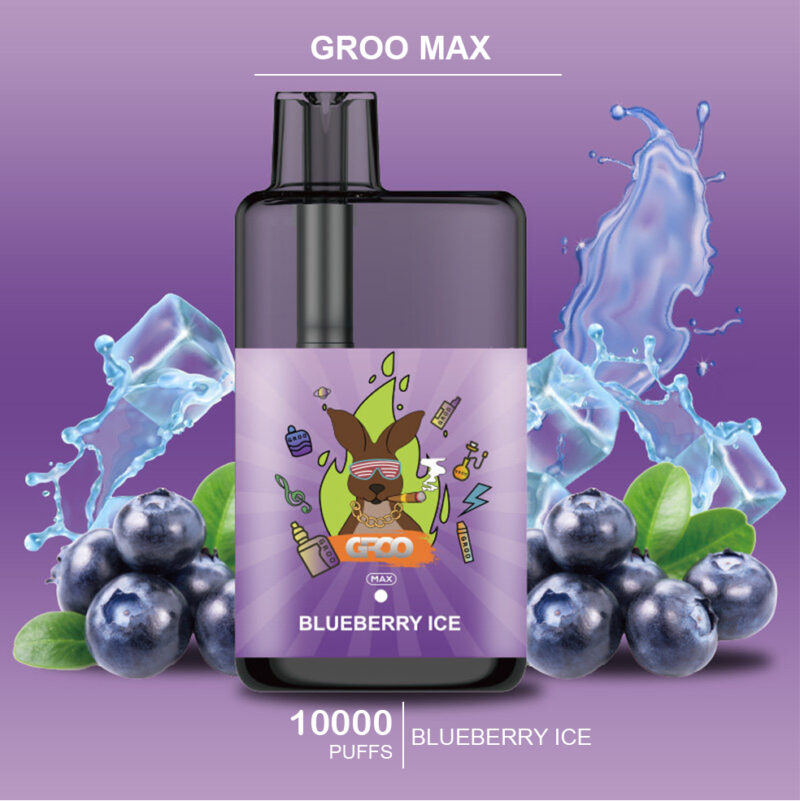 GROO MAX - BLUEBERRY ICE - 10000 PUFFS GROO MAX - BLUEBERRY ICE - 10000 PUFFS