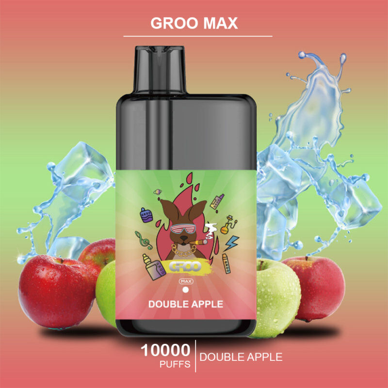 GROO MAX - DOUBLE APPLE - 10000 PUFFS GROO MAX - DOUBLE APPLE - 10000 PUFFS