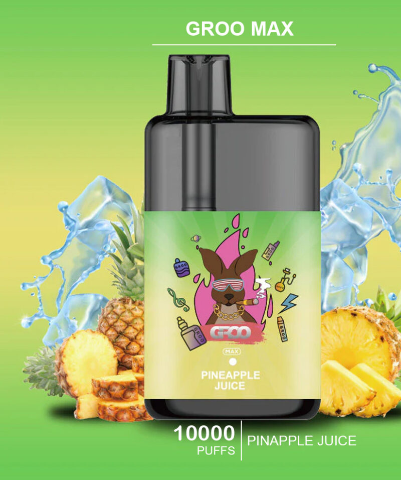 GROO MAX - PINAPPLE JUICE - 10000 PUFFS GROO MAX - PINAPPLE JUICE - 10000 PUFFS