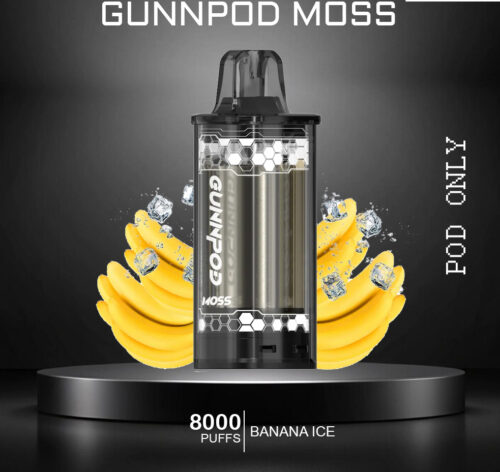 GUNNPOD MOSS - BANANA ICE - 8000 PUFFS - POD ONLY