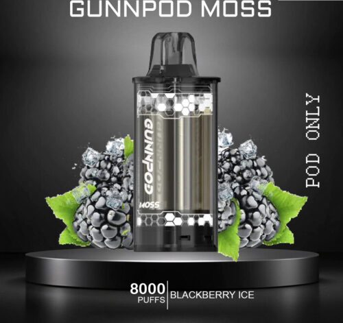 GUNNPOD MOSS - BLACKBERRY ICE- 8000 PUFFS - POD ONLY GUNNPOD MOSS - BLACKBERRY ICE- 8000 PUFFS - POD ONLY