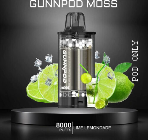 GUNNPOD MOSS - LIME LEMONDADE - 8000 PUFFS - POD ONLY