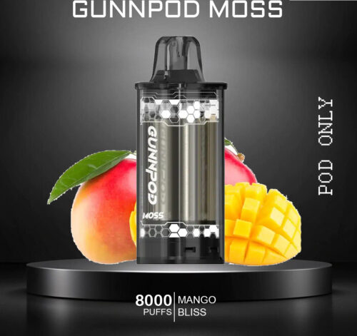 GUNNPOD MOSS - MANGO BLISS - 8000 PUFFS - POD ONLY