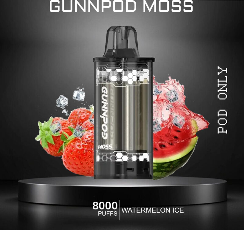 GUNNPOD MOSS - WATERMELON ICE - 8000 PUFFS - POD ONLY