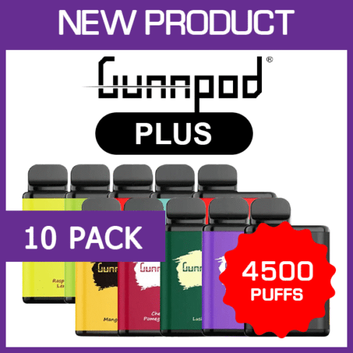 GUNNPOD PLUS – 4500 PUFFS – 10 PACK GUNNPOD PLUS – 4500 PUFFS – 10 PACK