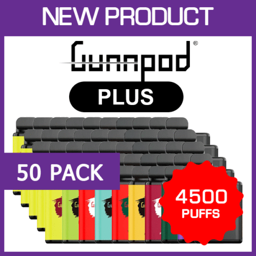 GUNNPOD PLUS – 4500 PUFFS – 50 PACK GUNNPOD PLUS – 4500 PUFFS – 50 PACK