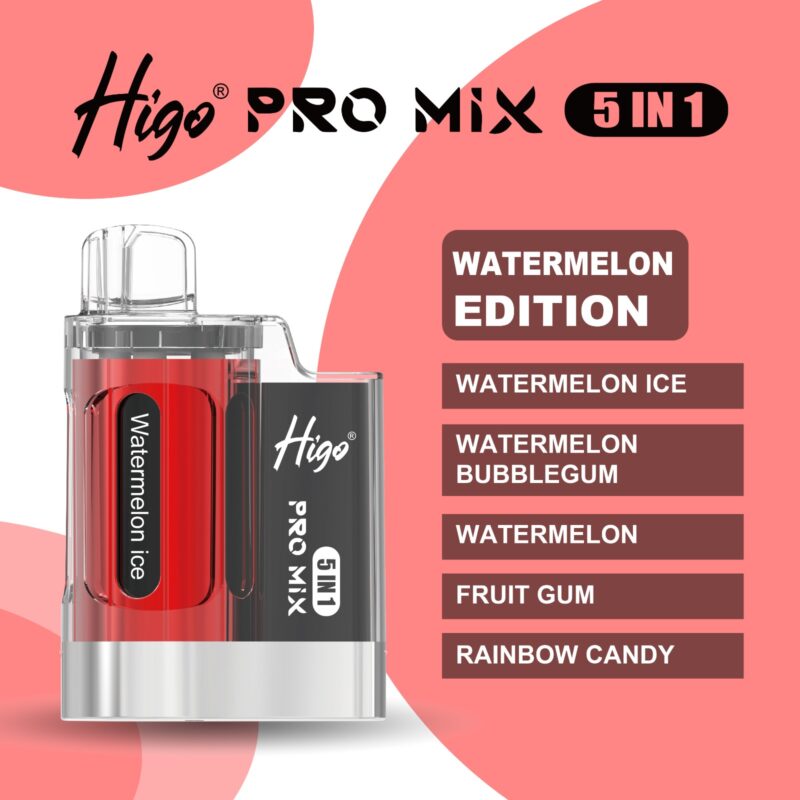 Higo PRO MIX 5 IN 1 - WATERMELON EDITION - 6000 PUFFS