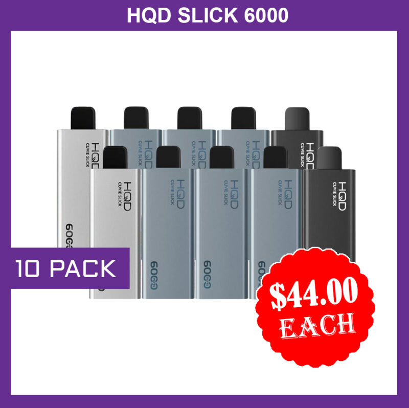 HQD SLICK - 10 PACK- 6000 PUFFS