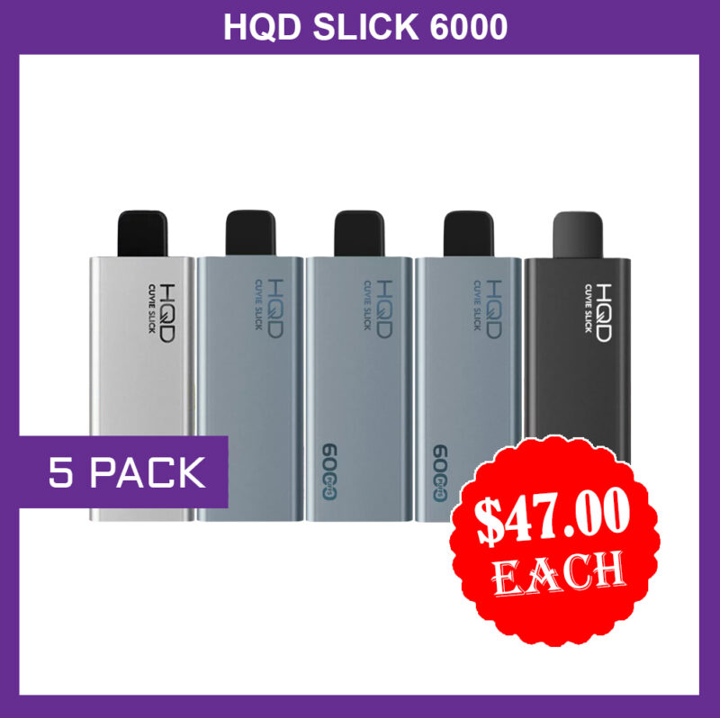 HQD SLICK - 5 PACK- 6000 PUFFS