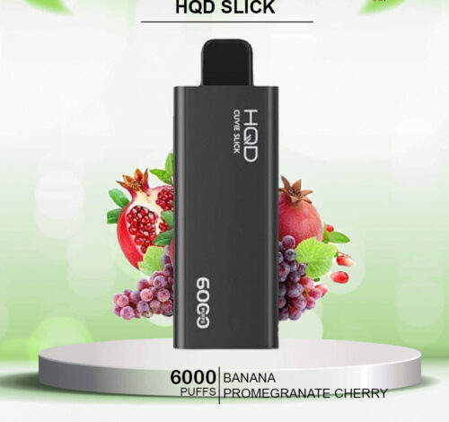HQD SLICK BANANA PROMEGRANATE CHERRY - 6000 PUFFS