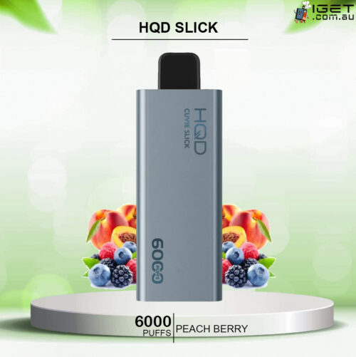 HQD SLICK PEACH BERRY - 6000 PUFFS