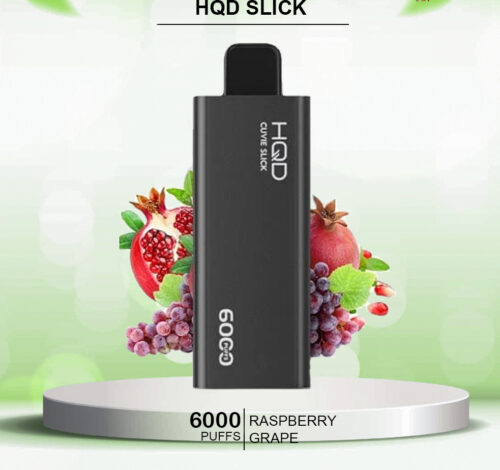 HQD SLICK RASPBERRY GRAPE - 6000 PUFFS