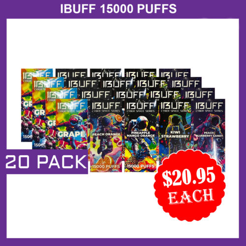 IBUFF SHISHA 15000 PUFFS - 20 PACK