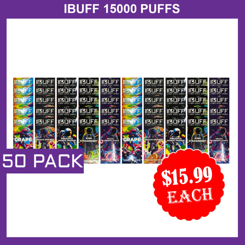 IBUFF SHISHA 15000 PUFFS - 50 PACK