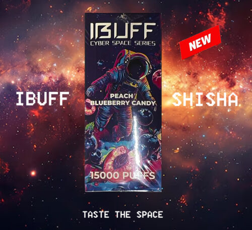IBUFF SHISHA - PEACH BLUEBERRY CANDY- 15000 PUFFS