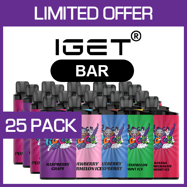 IGET BAR – 3500 PUFFS – 25 PACK IGET BAR – 3500 PUFFS – 25 PACK