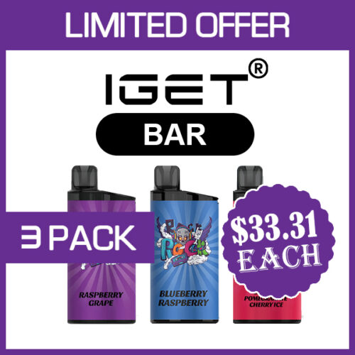 IGET BAR – 3500 PUFFS – 3 PACK