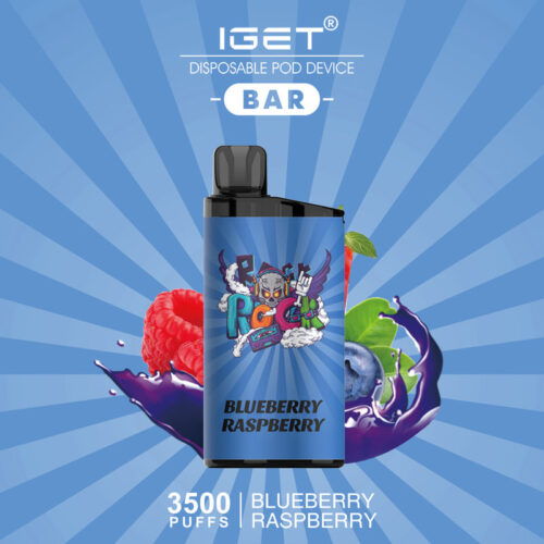 IGET BAR BLUEBERRY RASPBERRY ICE – 3500 PUFFS IGET BAR BLUEBERRY RASPBERRY ICE – 3500 PUFFS