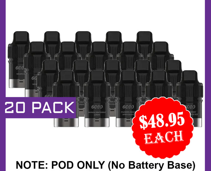 IGET BAR PLUS – POD ONLY – 20 PACK – 6000 PUFFS (No Battery Base) IGET BAR PLUS – POD ONLY – 20 PACK – 6000 PUFFS (No Battery Base)