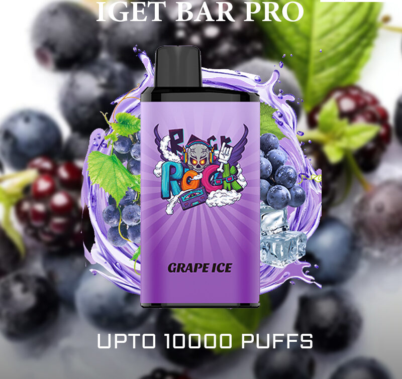 IGET BAR PRO - GRAPE ICE - 10000 PUFFS IGET BAR PRO - GRAPE ICE - 10000 PUFFS