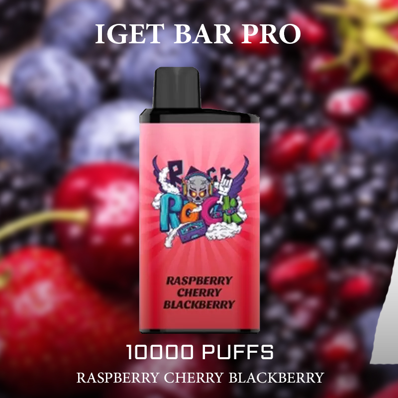 IGET BAR PRO RASPBERRY CHERRY BLACKBERRY - 10000 PUFFS