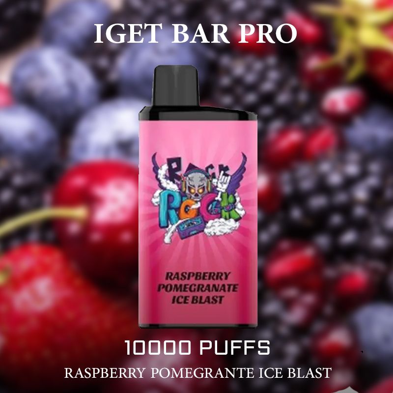 IGET BAR PRO RASPBERRY POMEGRANTE ICE BLAST - 10000 PUFFS