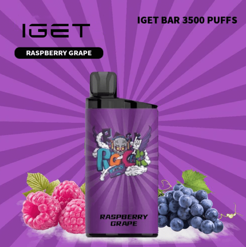 IGET BAR RASPBERRY GRAPE – 3500 PUFFS IGET BAR RASPBERRY GRAPE – 3500 PUFFS