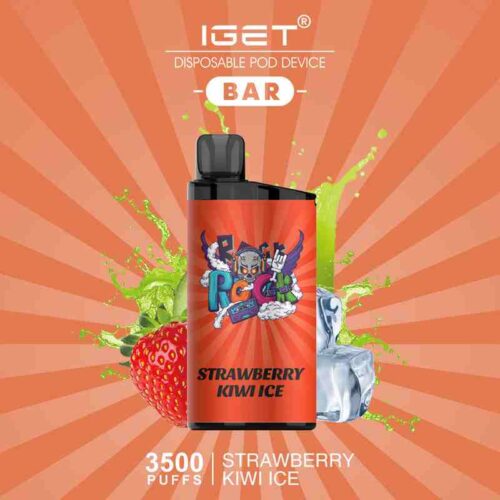 IGET BAR STRAWBERRY KIWI ICE – 3500 PUFFS IGET BAR STRAWBERRY KIWI ICE – 3500 PUFFS