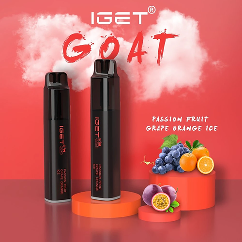 IGET GOAT PASSIONFRUIT GRAPE ORANGE ICE – 5000 PUFFS IGET GOAT PASSIONFRUIT GRAPE ORANGE ICE – 5000 PUFFS