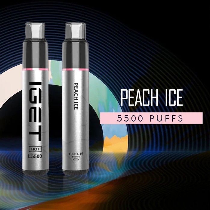 IGET HOT PEACH ICE – 5500 PUFFS IGET HOT PEACH ICE – 5500 PUFFS