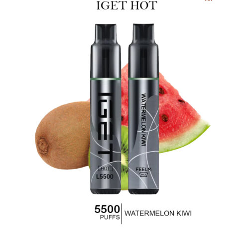 IGET HOT WATERMELON KIWI – 5500 PUFFS