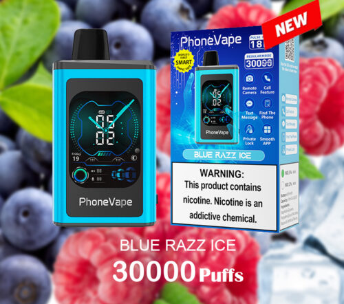 JNR PhoneVape BLUE RAZZ ICE - 30000 PUFFS JNR PhoneVape BLUE RAZZ ICE - 30000 PUFFS