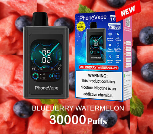 JNR PhoneVape BLUEBERRY WATERMELON - 30000 PUFFS JNR PhoneVape BLUEBERRY WATERMELON - 30000 PUFFS