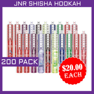 JNR SHISHA HOOKAH - 12000 PUFFS - 200 PACK