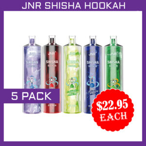 JNR SHISHA HOOKAH - 12000 PUFFS - 5 PACK