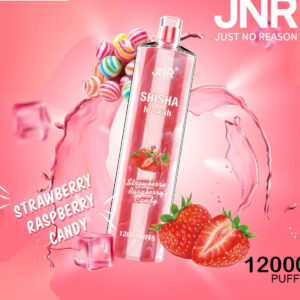 JNR SHISHA HOOKAH STRAWBERRY RASPBERRY CANDY - 12000 PUFFS